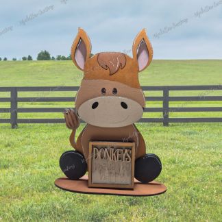 Full Donkey Interchangeable Animal With 13 Hats