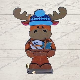 Moose Interchangeable Basket and Animal