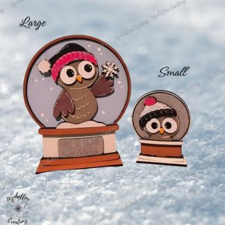 Owls In the snow Snow Globe Snowflakes cold