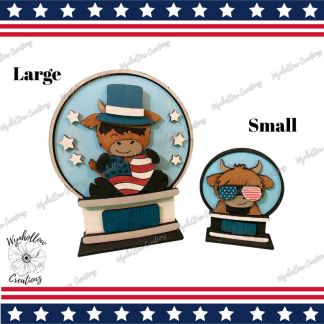 Patriotic Highland Cow