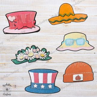 Seasonal Accessory Hats for Interchangeable Animals Sets