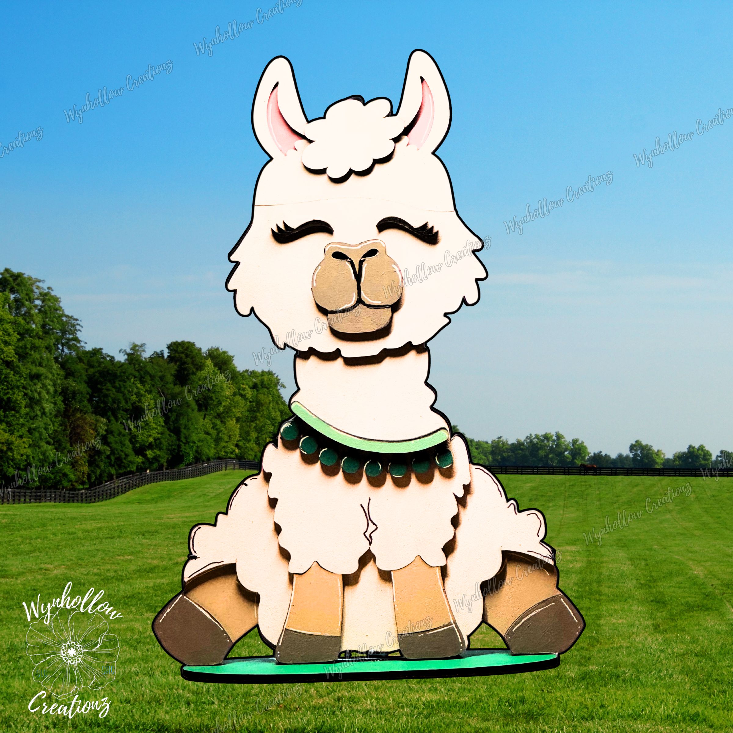 Interchangeable Llama Wood Animal Llama interchangeable wood Animal Decor